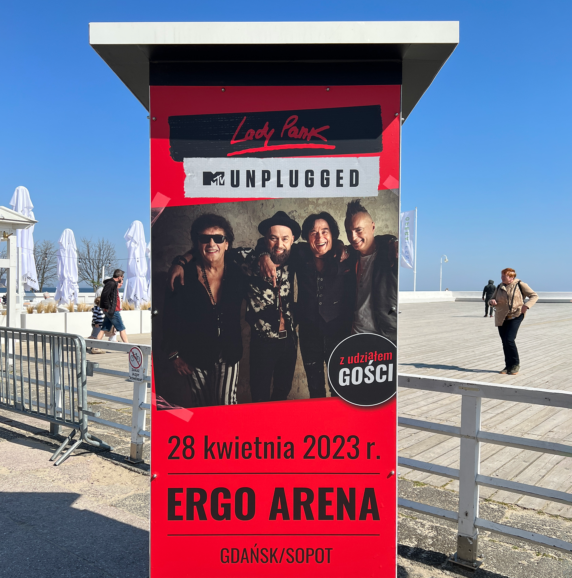 Lady Pank poster in Sopot, April 2023